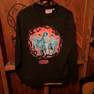 Stranger Things Black Sweatshirt Size Medium